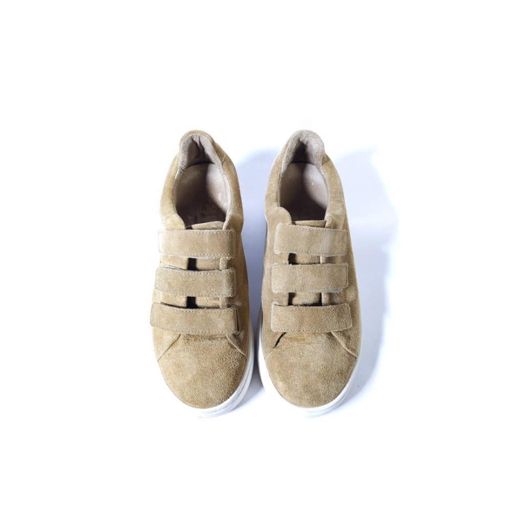 Sandro Paris Tan Suede Sneakers Eur Size 37 Womens Size 6.5